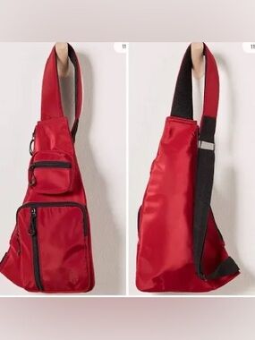 NWT Free People Red Crossbody Sling Belt Bag for Men